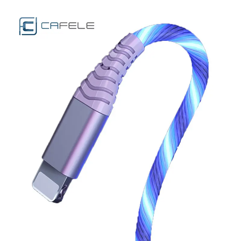 

Cafele USB Cable 2M LED Light Illuminate Usb Data Cables For Iphone6 7 8 s Plus Iphone X Xs Max Ipad Mini 1 2 Charging Equipment