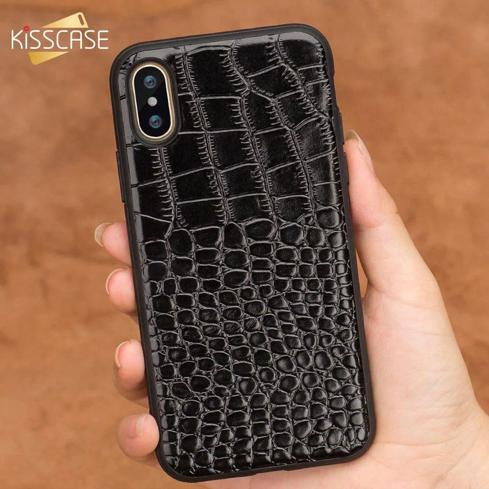 KISS чехол из натуральной кожи для телефона iPhone XS MAX XR X 7 8 Plus Ретро Оригинальный s 6 6S