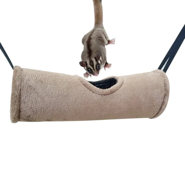 Hamster Hammock Pet Velvet Soft Warm Tunnel House Small Animals Tube Rat Ferret Toy Small Pet Parrot Hanging Cage Bed 1
