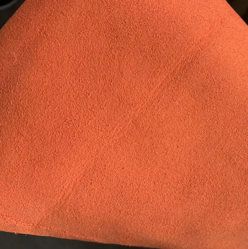 1.4mm Thickness Super Fiber Microfiber Double Face Suede Fabric Material Orange