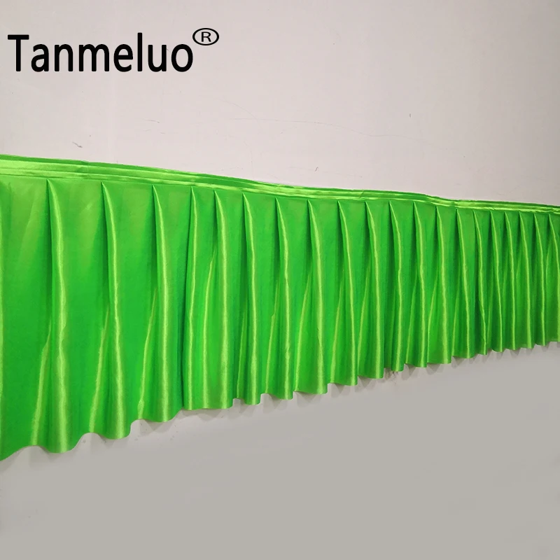 Wedding Stage Table Skirting Decoration Party Table Ice Silk Banquet Skirt Wedding Backdrop for Tablecloth Cover