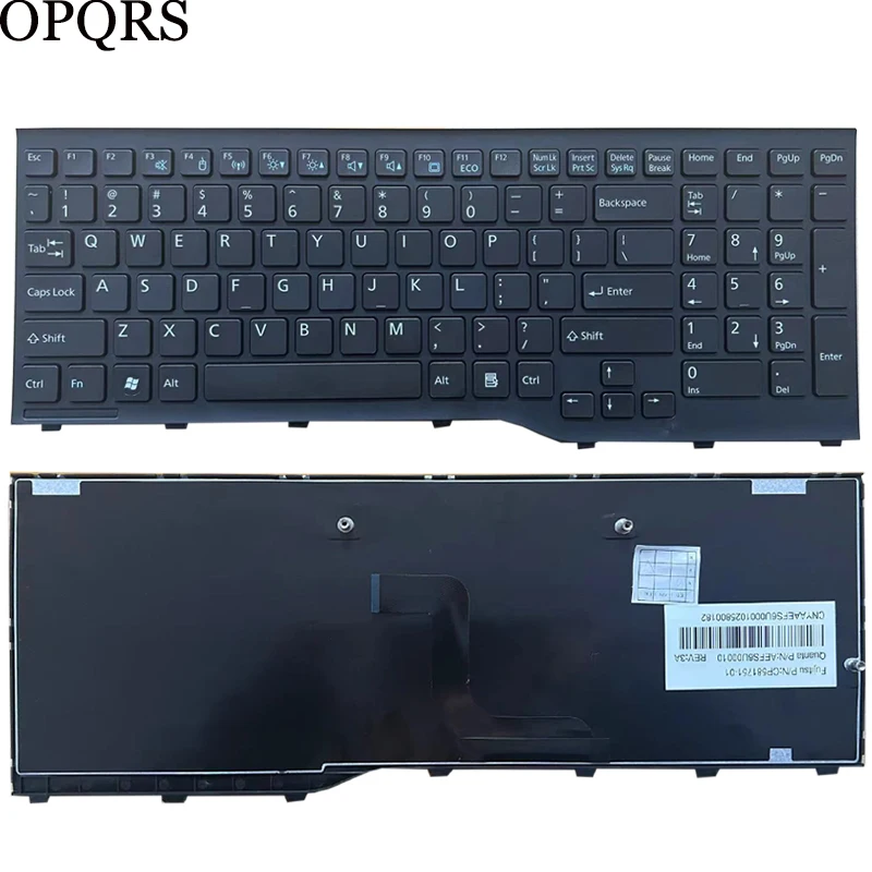 Новая американская Клавиатура для ноутбука Fujitsu Lifebook AH552 CP581751-01 CP611954-01 UI черная