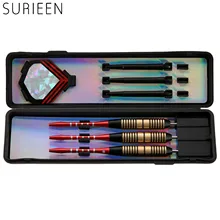 26 г наборы для Дартс латунные стальные дротики с игольчатым наконечником Чехол Коробка алюминий+ пластиковые валы хорошая дротика ПОЛЕТЫ 26 г Dardos высокое качество