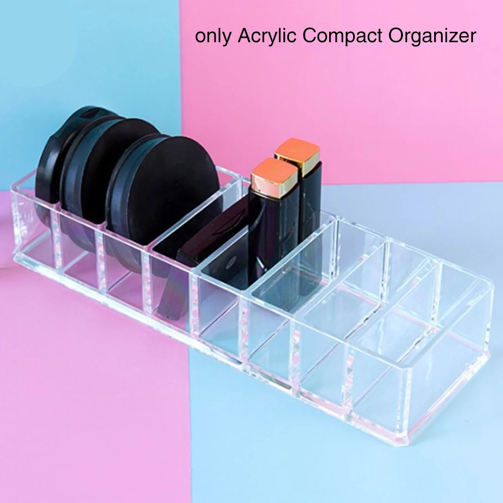 

8 Compartment Makeup Holder Studio Eyeshadow Palette Classify Acrylic Compact Organizer Pressed Powder Small Item Dressing Table