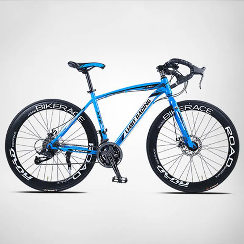 Bicycle 26 Inch 27 Speed Bend Fixed Gear Road Bike Male and Female Students Broken Wind Road Racing Bicycle