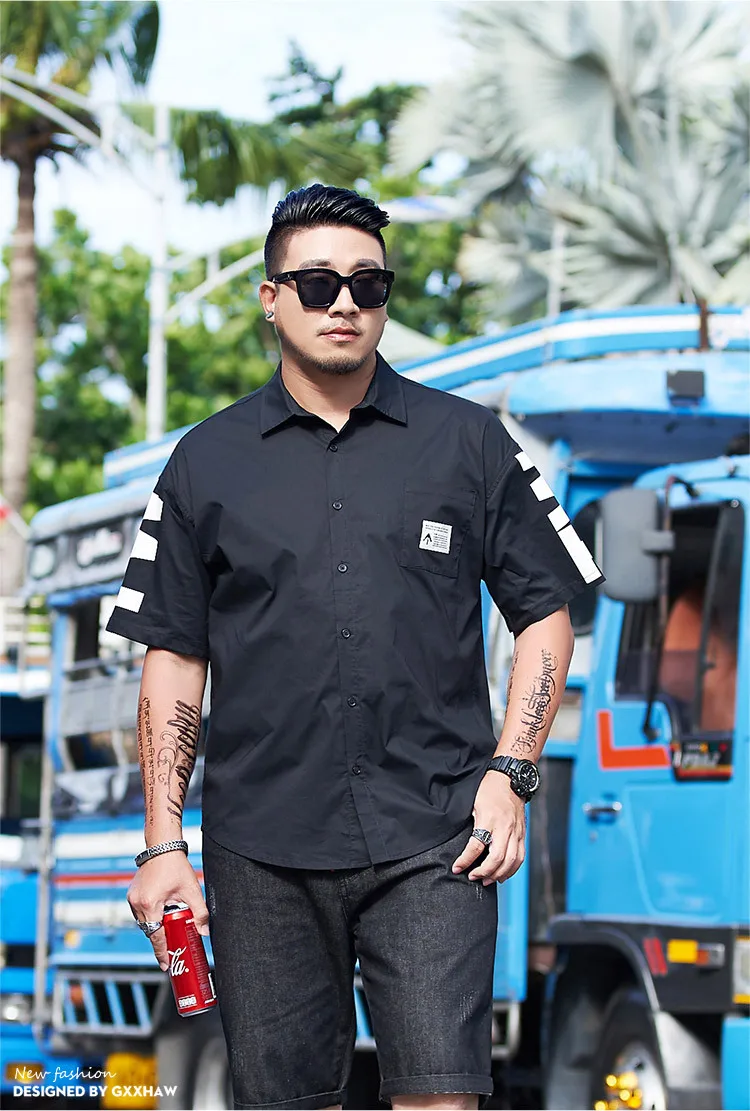 Plus Size Casual Mens Shirt GXXH Large 