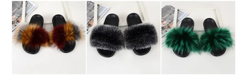 Kids Fur Slippers Girl Fluffy Faux Raccoon Fur Slides Furry Home Floor Flip Flops Children Summer Shoes Girls Fur Sandals CSH953 children's sandals near me