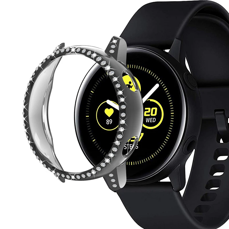 Laforuta Алмазный ПК Защитный чехол для Samsung galaxy watch active/SM R500 anti fall землетрясение
