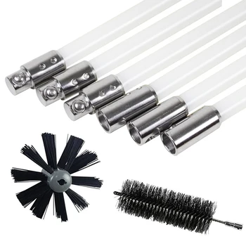 

Chimney Cleaner Cleaning Brush + Rod Set Kit Rotary Sweep System Fireplace Tools