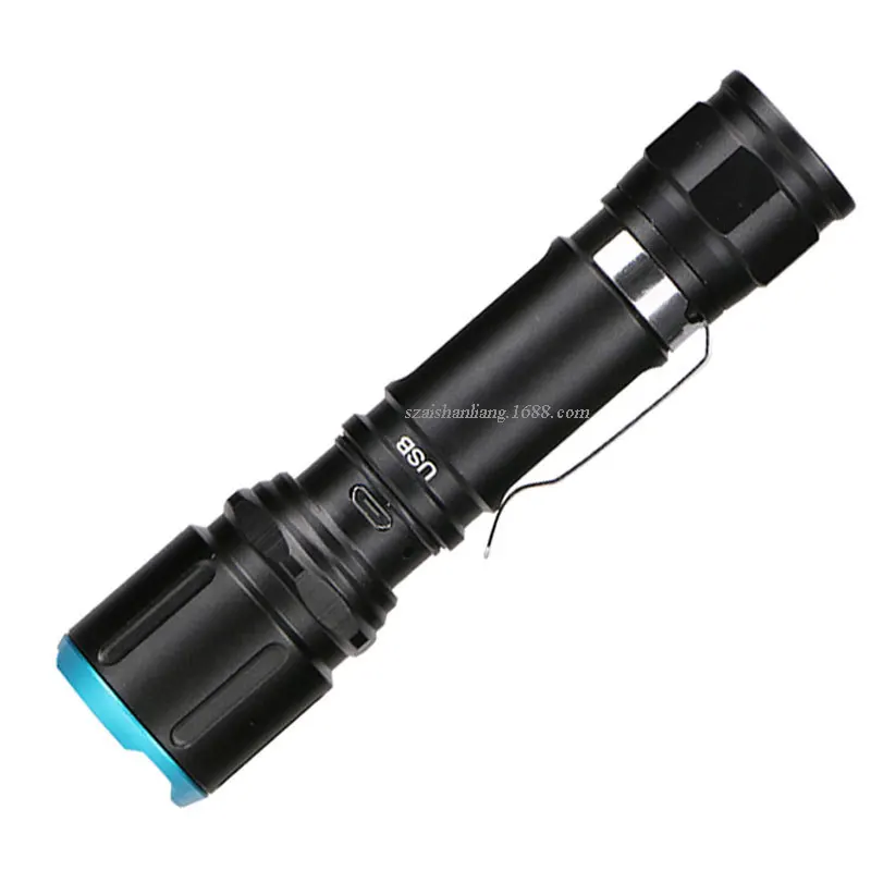 

Power Torch USB Rechargeable Flashlight L2 Flashlight Telescopic Zoom 1200lm Power Torch