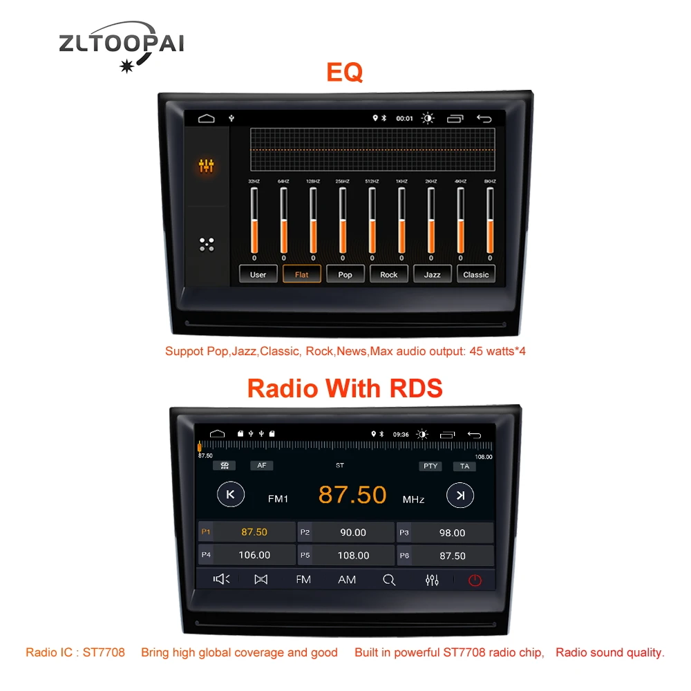 Автомагнитола ZLTOOPAI на Android 10 мультимедийный проигрыватель для Porsche 911/997/Cayman/Boxter 2