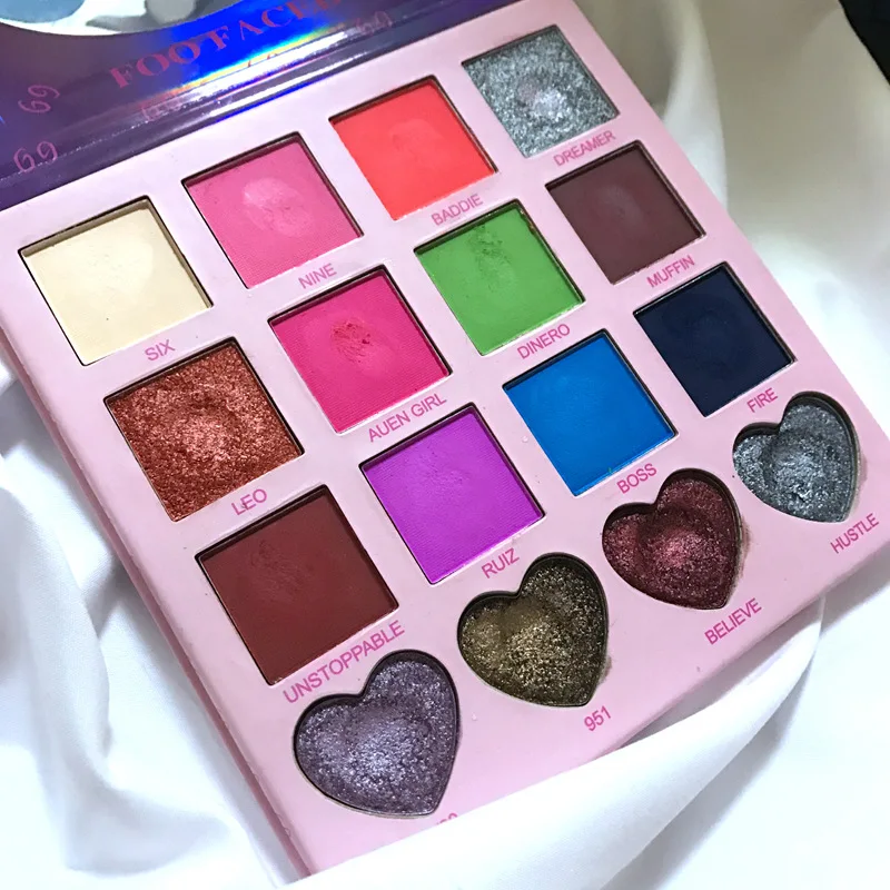

Matte Shining 16 Color Cute Eyeshadow Palette Makeup Eye Shadow Nude Bright Smokey Eyeshadow Long Lasting Waterproof Pigment