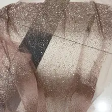 5 ярдов mm001# грязно-розовая ручная печать Обнаженная розовая сетка Золотая 61# прекрасная dott Сетка кружевная ткань для распиловки br свадебное платье