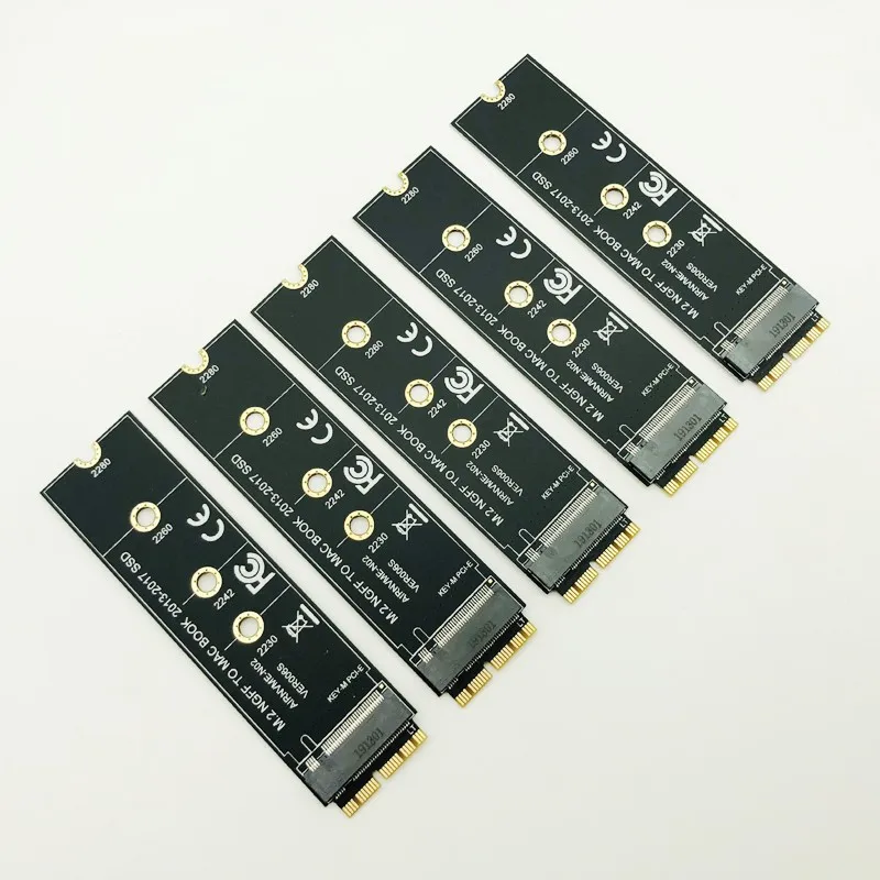 5 шт. NVME M2 SSD адаптер Конвертация карты для MacBook Air Pro retina 2013- NVME/AHCI SSD Комплект обновления для A1465 A1466 A1398 A1502