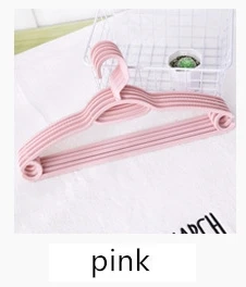 pink Прочные детские многофункциональные пальто и брюки ярких цветов, детская вешалка для одежды, пластиковая вешалка для одежды для детей - Цвет: pink