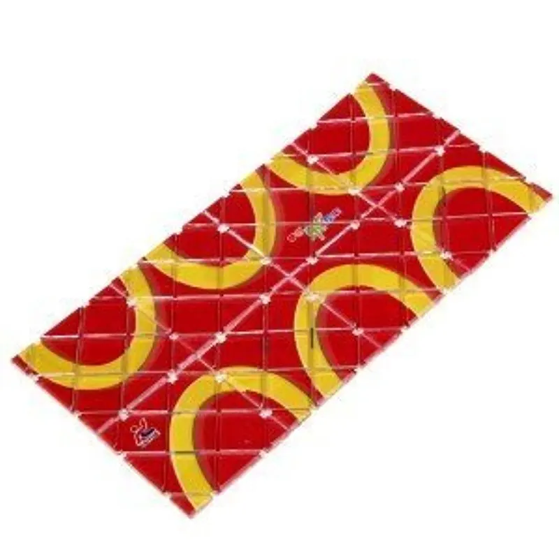 

LingAo Mini 8 Panels 3 Rings Red Magic Folding Puzzle Cube Twisty