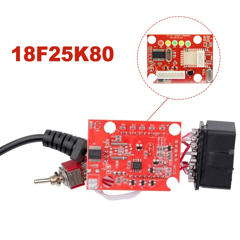 Автомобильный диагностический прибор ELM327 V1.5 18F25K80 OBD2 сканер для Ford Mazda Lincoln