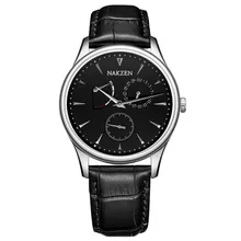 NAKZEN Бизнес наручные часы для мужчин часы лучший бренд класса люкс Мода кожаный ремешок наручные часы новые мужские кварцевые часы для мужчин часы