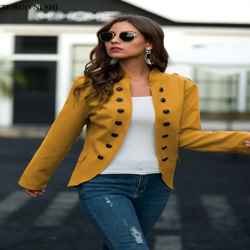 

Jacket jacket hot sale 2020 new designer suit jacket ladies double breasted lion button slim version gorgeous purple suit