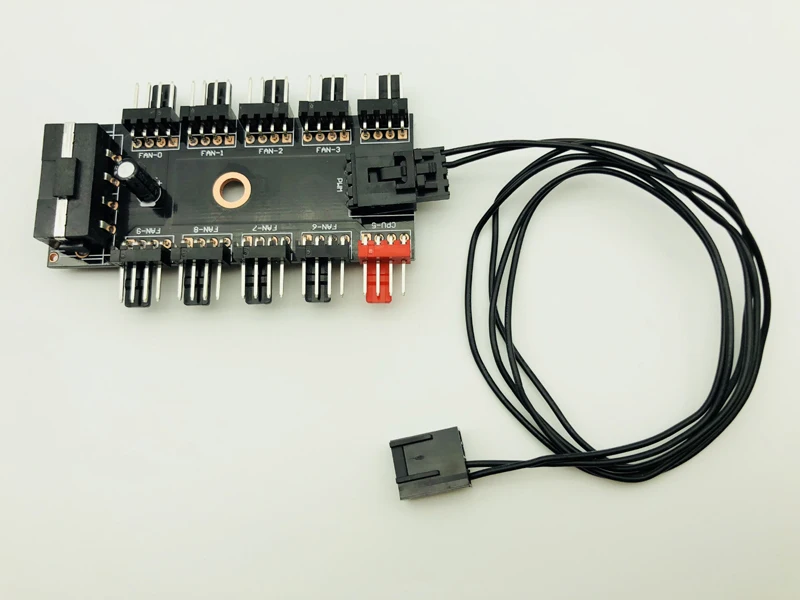 Newest Black PC 1 to 10 4Pin Molex Cooler Cooling Fan Hub Splitter Cable PWM 12V 4Pin Power Supply Adapter For PC Miner Mining