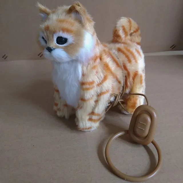 Electronic Plush Cat Toy Sing Songs Walk Robot Cat Electric Kitten Leash Controled Music Kitty Pet Robotic Animal For Kids Gift 4