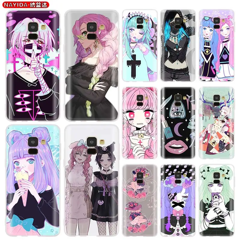 Мягкий чехол для Samsung Galaxy A10 A20 A30 A40 A50 A70 S A21 A31 A41 A51 A71 a10s Star Girly Pastel Witch Goth | Мобильные