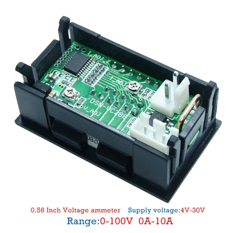 10PCS Mini Digital Voltmeter Ammeter DC 100V 10A Panel Amp Volt Current Meter Tester 0.28 Blue Red Dual LED Display 10PCS Mini Digital Voltmeter Ammeter DC 100V 10A Panel Amp Volt Current Meter Tester 0.28 Blue Red Dual LED Display