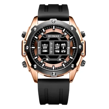 

Rimas Ruimas Personality Creativity Wheel Watch Male Student Sports Silicone Quartz mens watches top brand luxury