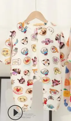 as picture Лидер продаж для новорожденных, для маленьких мальчиков и девочек фланелевые пижамы Ночная пижма для новорожденных младенцев, одежда для сна, одежда для детей с длинным рукавом, с принтом в виде персонажей из мультфильма, теплые комбинезоны, пижамы - Цвет: as picture
