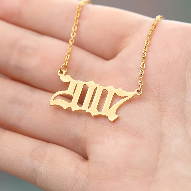 3-Stainless-Steel-Birth-Year-Necklaces-For-Women-Men-Gold-Silver-Color-Chain-Male-Female-Pendant-Necklace