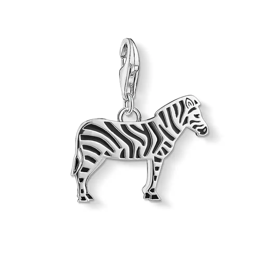 Полосатые чармы с изображением зебры для изготовления ювелирных изделий из стерлингового серебра 925 пробы DIY модные украшения для браслета ...