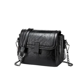 

Female bag 2020 New fashion Leather wild Chain bag Shoulder Messenger Women bag Luxury Feminine Shopper wallet