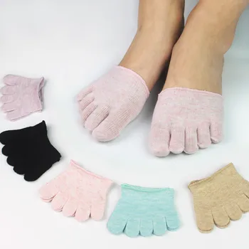 

Women Invisible Non Slip Toe Socks Half Grip Heel Five Finger Socks One piece Christmas Gift Wholesale Chaussettes à bouts