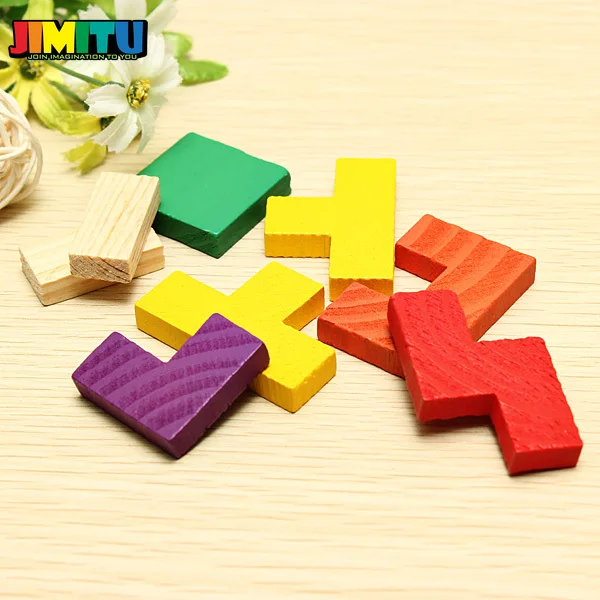 JIMITU красочные деревянные Tangram головоломки головоломка тетрис дошкольного волшебства детские развивающие игрушки для детей