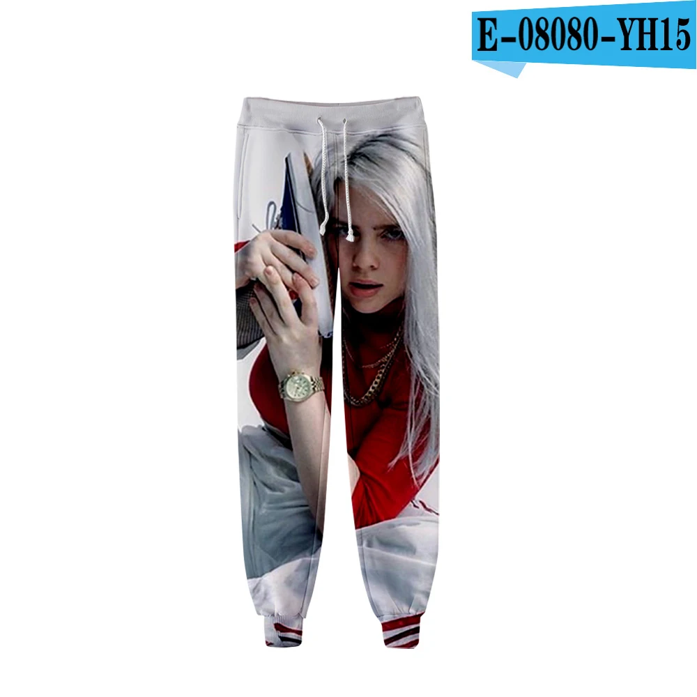 Новинка, горячая Распродажа, повседневные брюки Billie Eilish с 3D рисунком, для мужчин и женщин, модные, Осень-зима, Harajuku, 3D, комфортный для мальчиков и девочек, спортивные штаны - Цвет: 3D pants