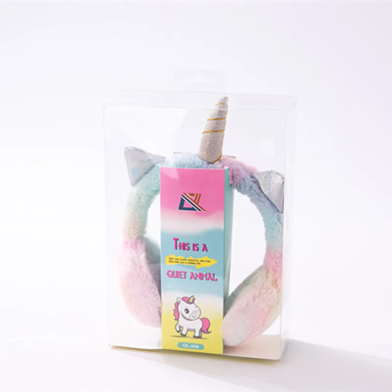 JINSERTA Warm Unicorns Headphones Wired Kids Earphone for Girls Birthday Gift Music Headset with 3 5mm Jack for Smartphone PC