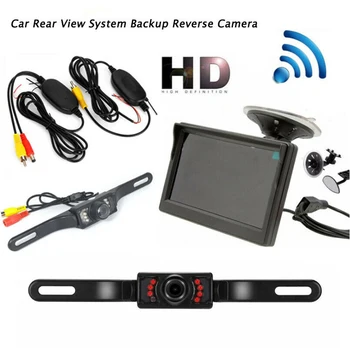 

Hot Sales New Convenient 5" TFT LCD Car Rear View Backup Monitor+Wireless Parking Night Vision Camera Kit