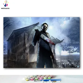 

DIY colorings pictures by numbers with colors The Living Daylights Butcher Michael picture drawing painting by numbers framed