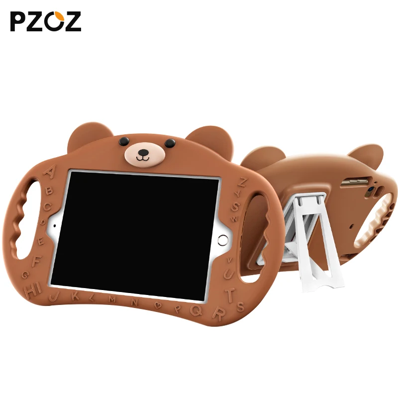 PZOZ для ipad 2, 3, 4 Air 1/Air 2/Pro 9,7 мини, на возраст 1, 2, 3, 4, Силиконовый противоударный чехол из мягкого нетоксичного детей для ipad держатель чехол