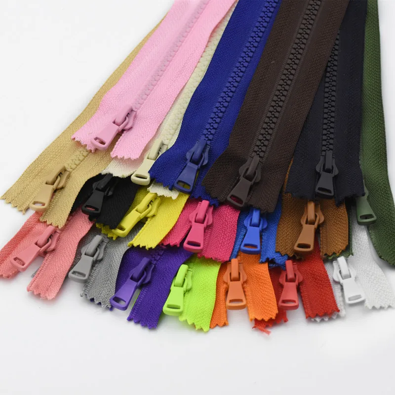 

2pcs 5# 15/20/25 cm Resin Zipper Close-End Auto Lock ECO Colorful Plastic Zipper for Clothing