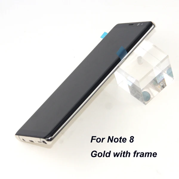 Gold with frame Супер AMOLED для SAMSUNG Galaxy NOTE8 ЖК дисплей N950 N950F дисплей сенсорный экран запасные части с рамкой+ Инструменты - Цвет: Gold with frame