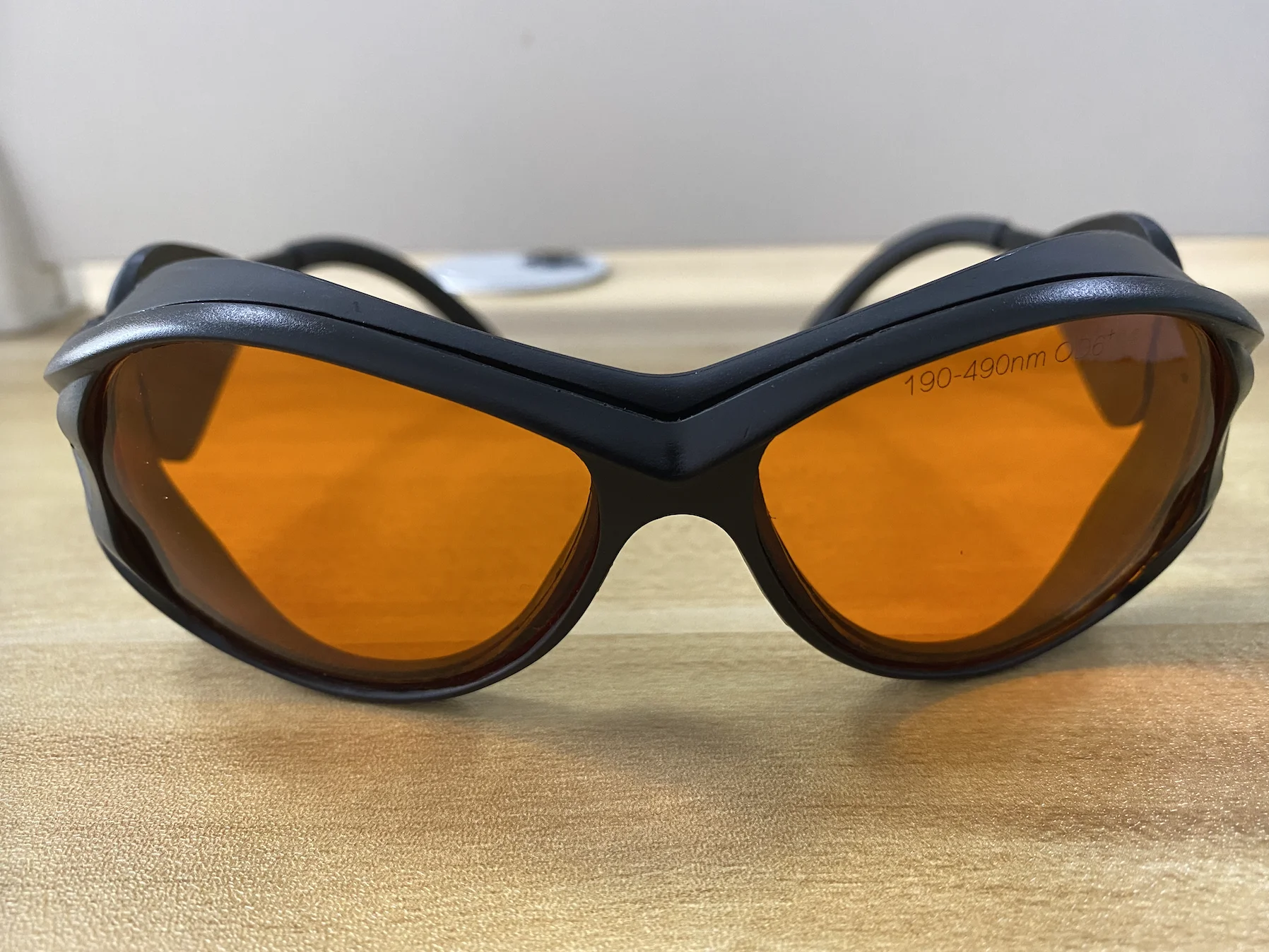 405nm 445nm 473nm Blue Laser Safety glasses O.D 6+  CE with Black Box Cleaning Cloth Elastic Rope