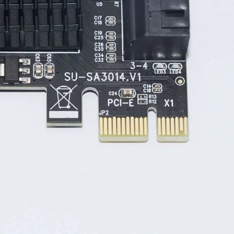 Pcie для Sata карта Pci-E адаптер Pci Express для Sata3.0 карта расширения 4 порта Sata III 6G для Ssd Hdd Ipfs Mining