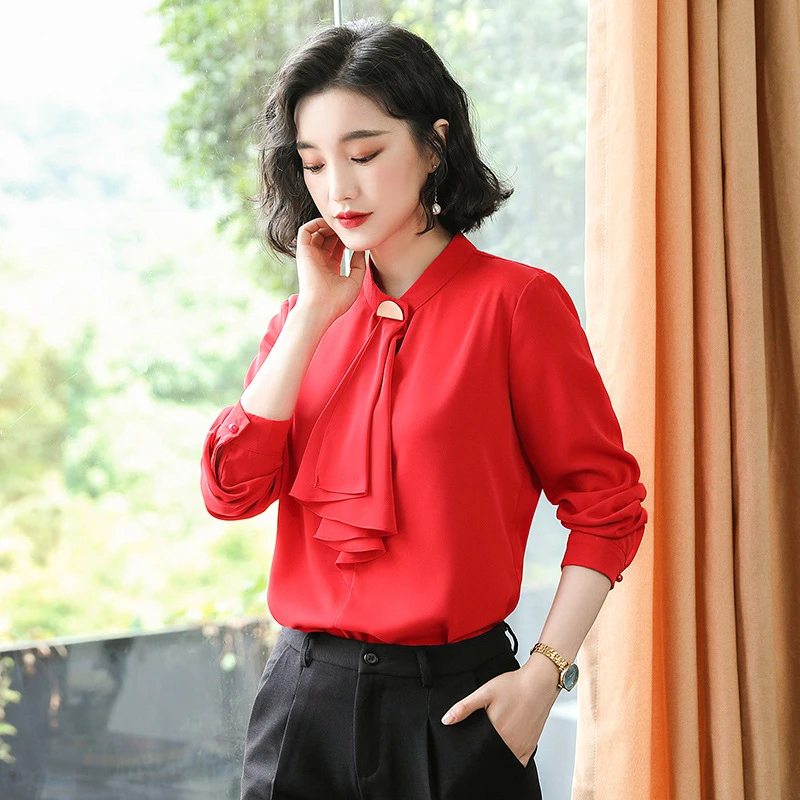 IZICFLY verano otoño alta calidad moda nuevo estilo Formal mujer blusa uniforme de oficina delgada de negocios Tallas grandes|Blusas y camisas| AliExpress