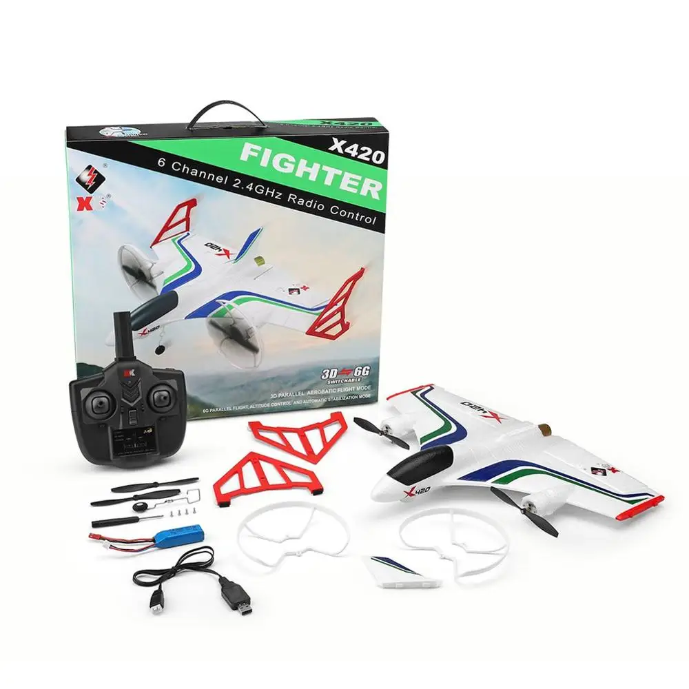 X420 RC самолет 6CH 3D/6G взлет и посадка трюк RC Дрон 050 Сильный магнитный двигатель пульт дистанционного управления самолет с ДУ самолет