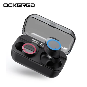 

Ockered TWS Bluetooth Earphones Wireless Headphon Charging Box Sports Waterproof Digital display Earbuds Headsets With Microphon