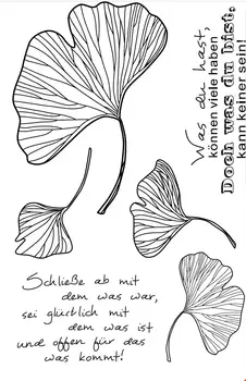 

German Ginkgo leaves Clear Stamp for DIY Scrapbooking/Card Making/Kids Fun Decoration Supplies A2169