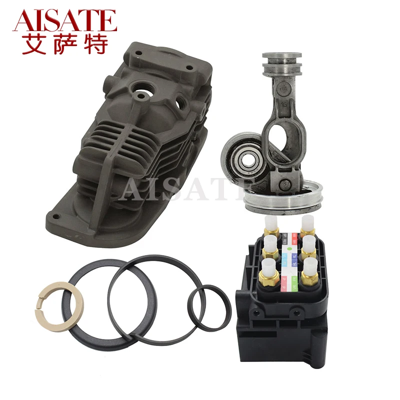 

For Mercedes-Benz W164 x164 Air Compressor Cylinder Piston Rod Piston Ring Solenoid Valve Block Air Shock Pump Repair Kit Part