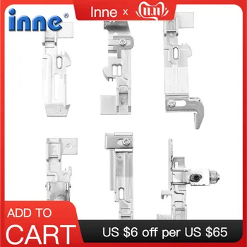 

INNE 6Pcs Overlock Sewing Machine Presser Foot Set Household Tool Multifunction Overlocking Suitable For Heavy Machinery 644D