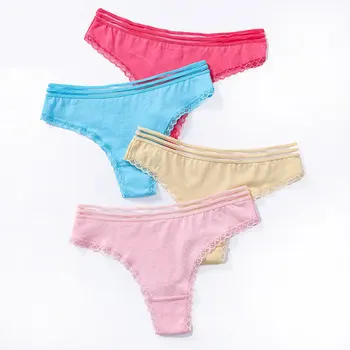 

6pcs/lot Women Cotton Panties Thongs Girl Lingerie Female Intimates Seamless Soft Underwear Panty breathable XS-XL 858p6